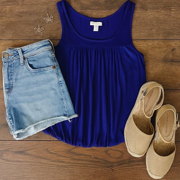 American Eagle Tank Top Babydoll Sleeveless Scoop Neck Purple Y2K Size S - Picture 9 of 10